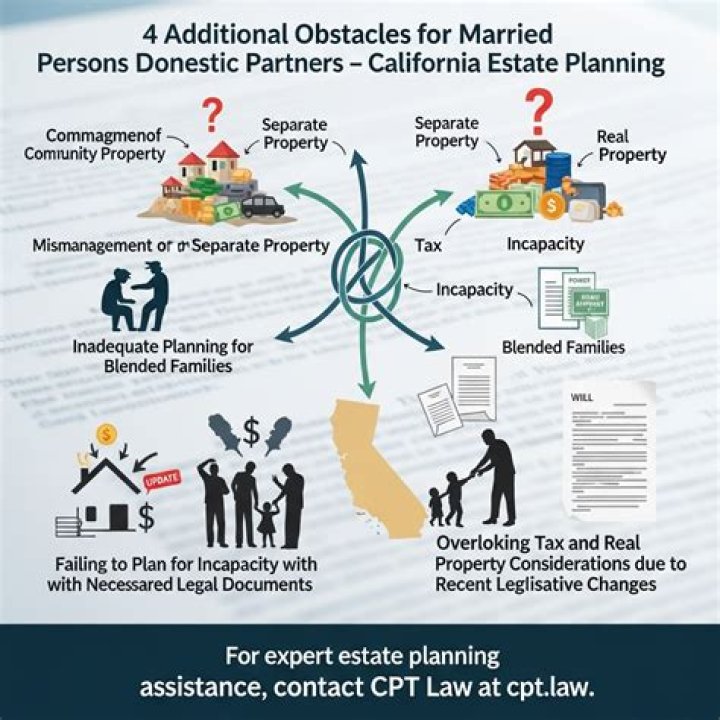 Are domestic partners considered married in California?