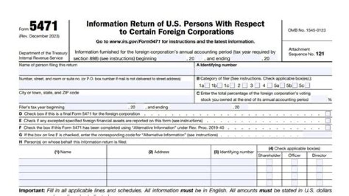 Are there any changes to the Form 5471?