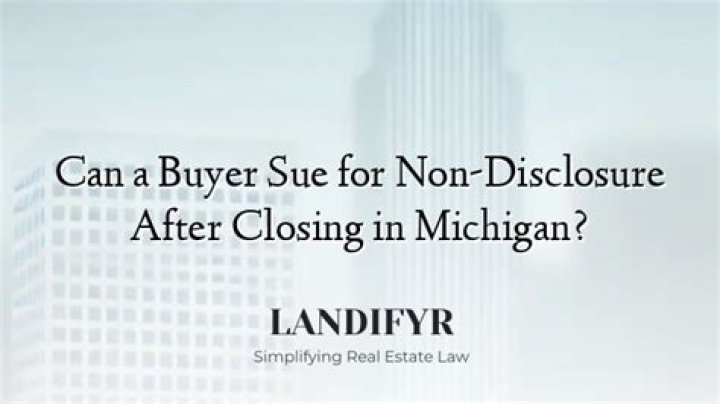 Can a buyer sue after closing?