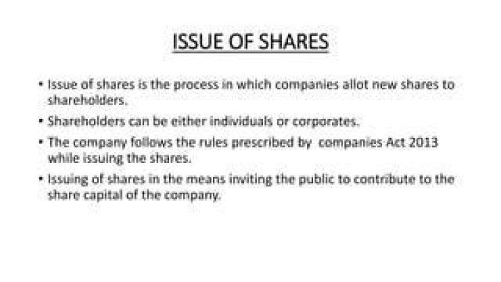 Can a company issues shares to itself?
