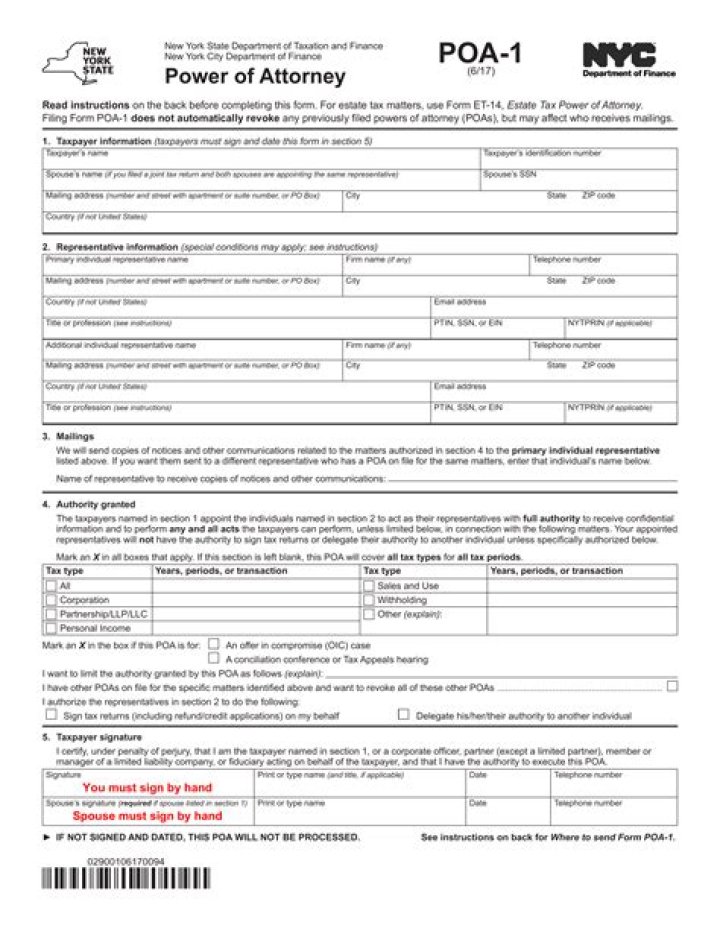 Can a POA file taxes?