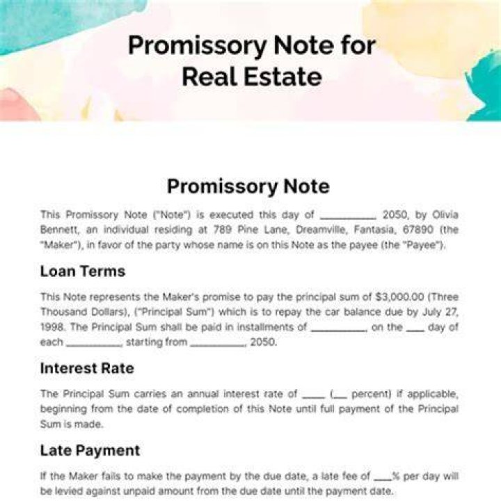 Can a promissory note be secured by real property?