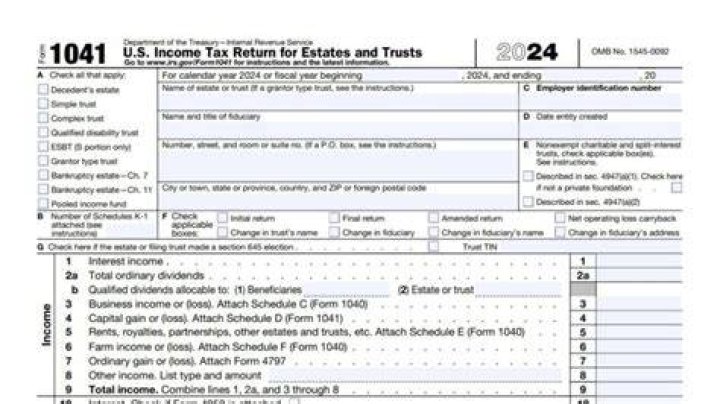 Can a trust and estate report income on Form 1041?