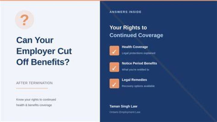 Can an employer cut off health insurance?