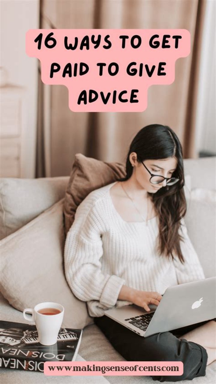 Can I get paid for giving advice?