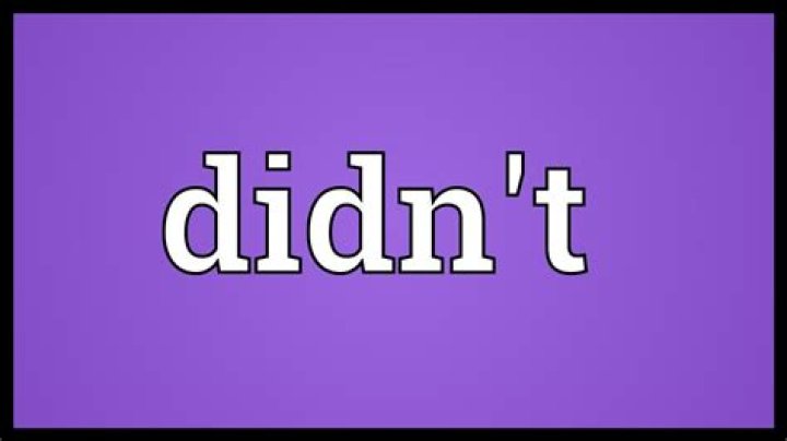 Can we use wanted with didn t?