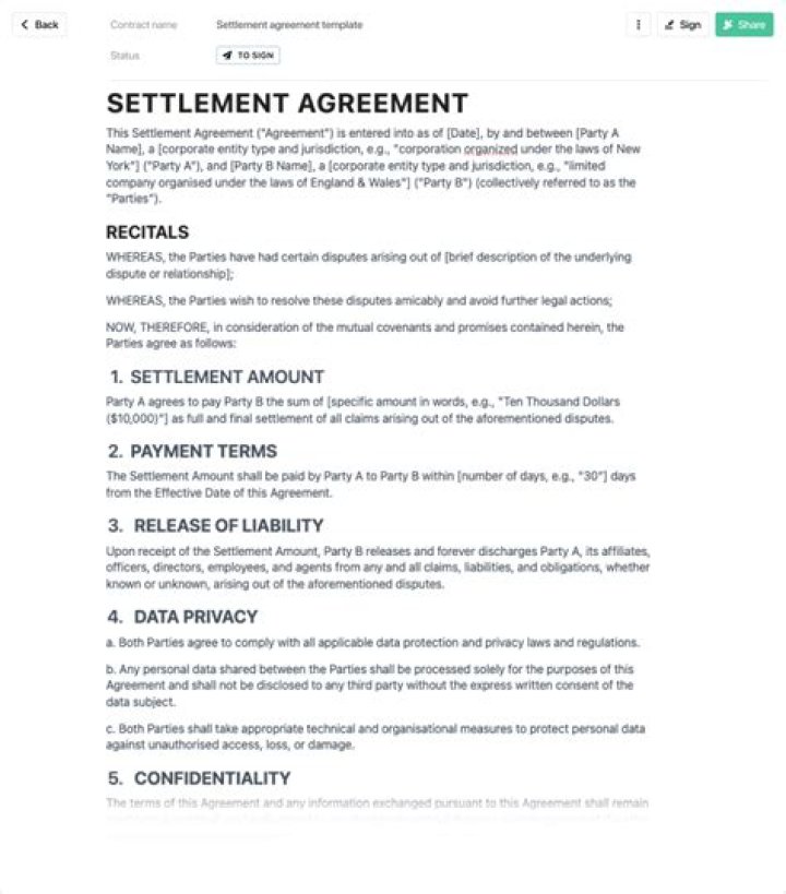Do you have to accept a settlement agreement?