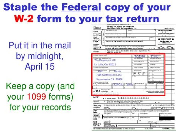 Do you have to attach a copy of your W-2 to your tax return when you file by mail?