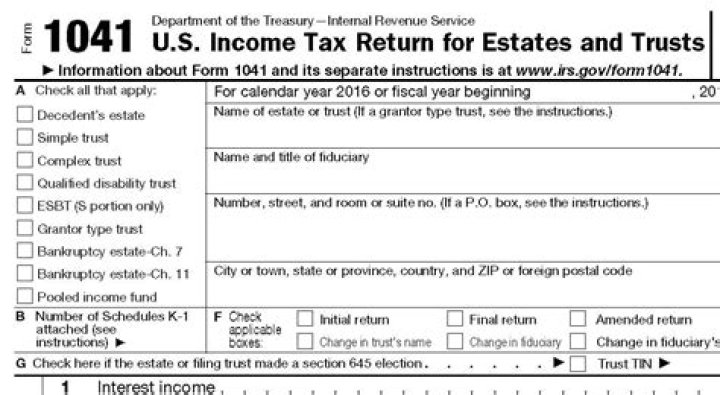 Do you have to file a 1041 tax return?