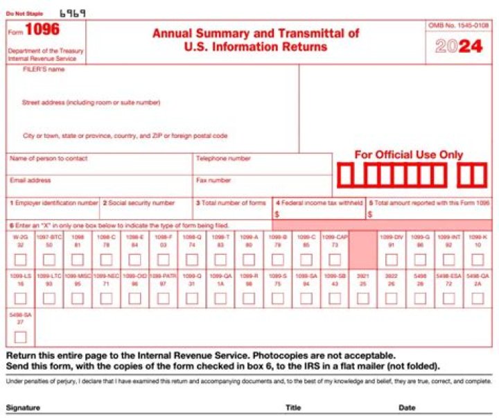 Do you have to file Form 1096 electronically?