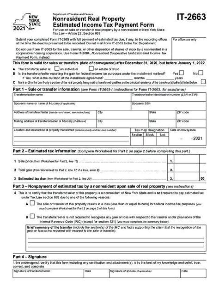 Do you have to fill out form it-2663?