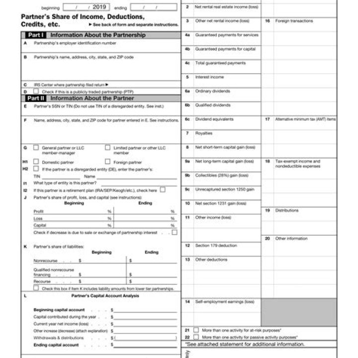 Do you have to report a loss on a form K-1?