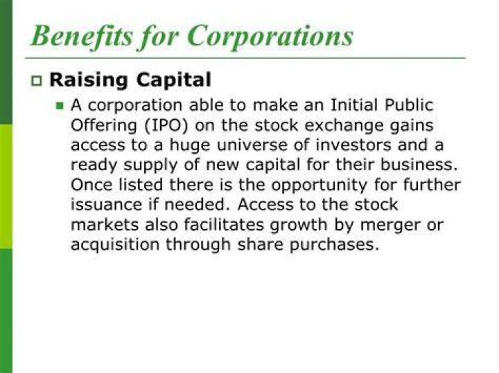 How do corporations benefit from selling stock?