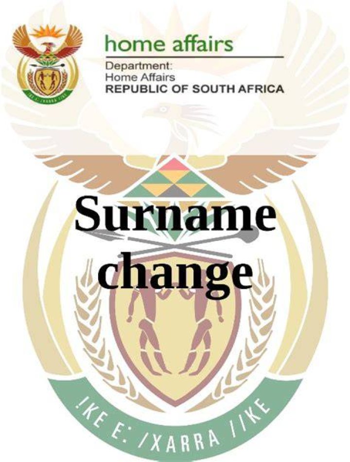 How do I change my surname at home affairs?