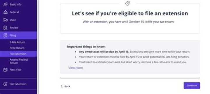 How do I file an extension for TaxAct?