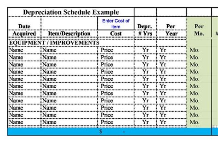 How do I get a depreciation schedule?