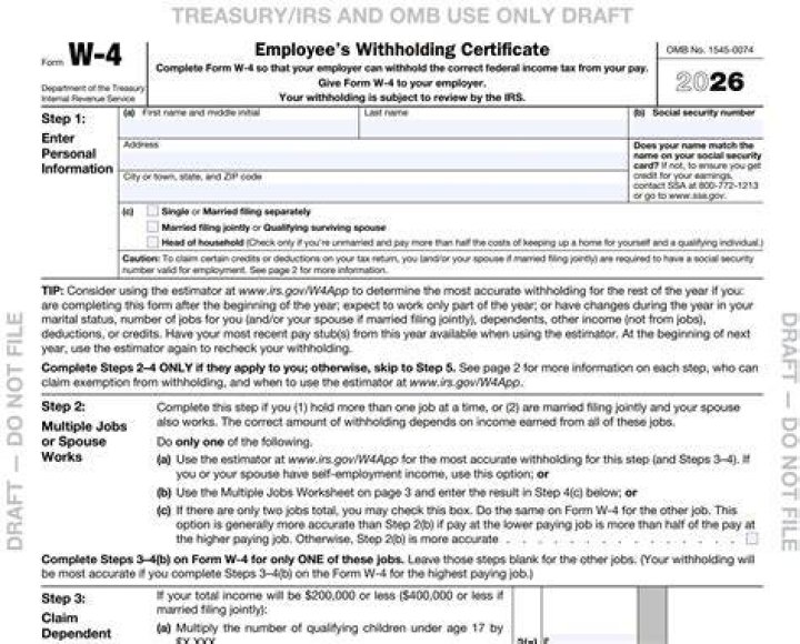 How do I update my W-4 form?