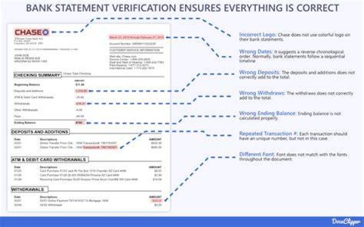 How do I verify a bank statement?