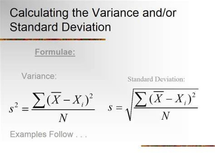 How do you calculate variance and standard deviation?