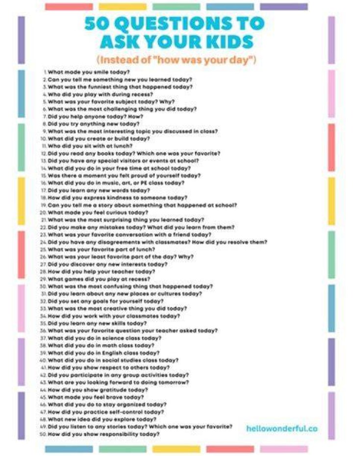 How do you encourage children to ask simple questions?