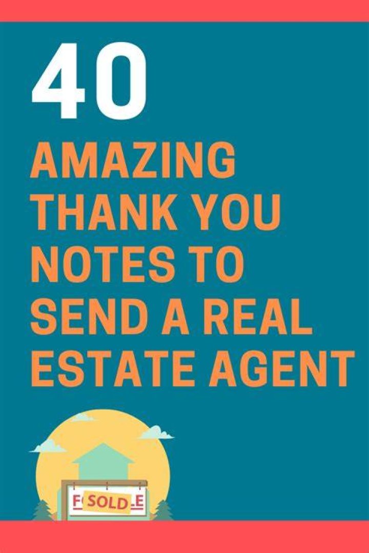 How do you thank a real estate agent?