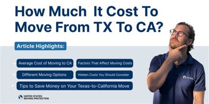 How much does it cost to move from California to Texas?