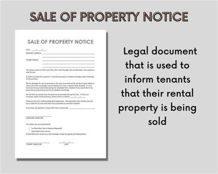 How much notice does a landlord have to give when selling the property in California?