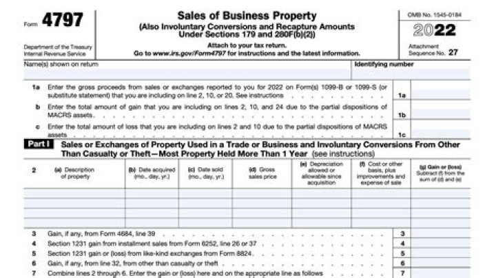 How to calculate gain or loss on Form 4797?
