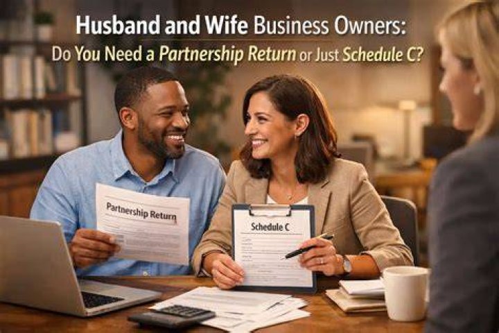 How to complete schedule C for husband-wife partnership?
