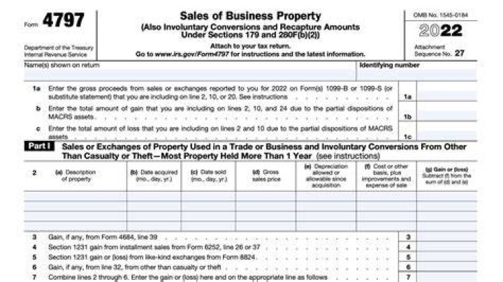 How to fill out rental tax Form 4797?