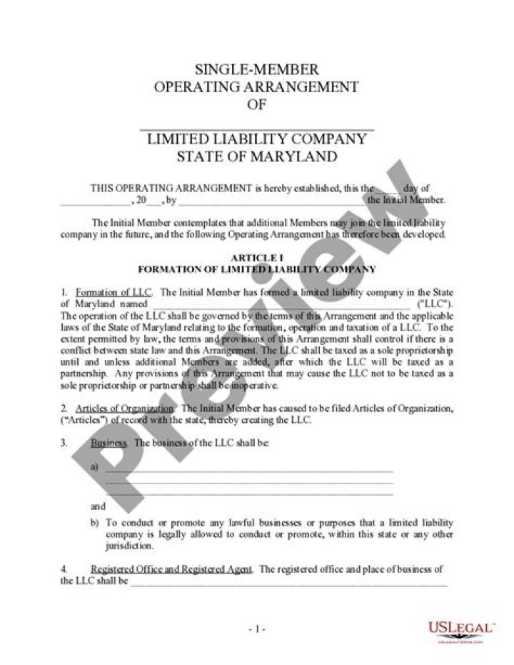 How to form a limited liability company in Maryland?