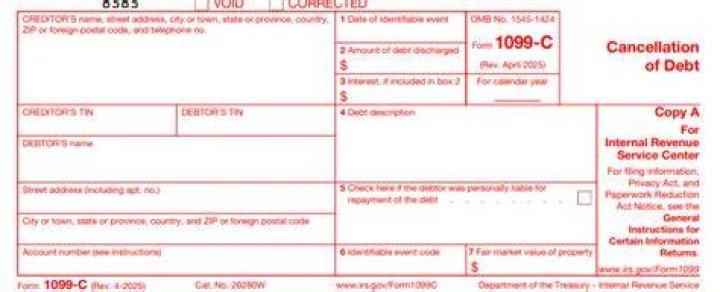 How to report cancellation of debt on Form 1099-C?