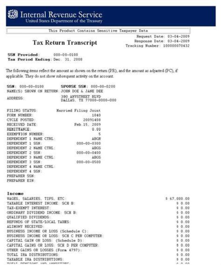How to request a transcript of your tax return?