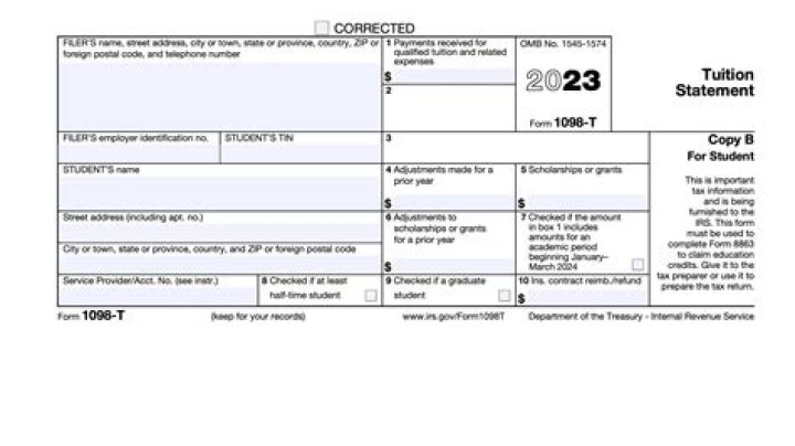 How to use a 1098 T form for my dependent son?