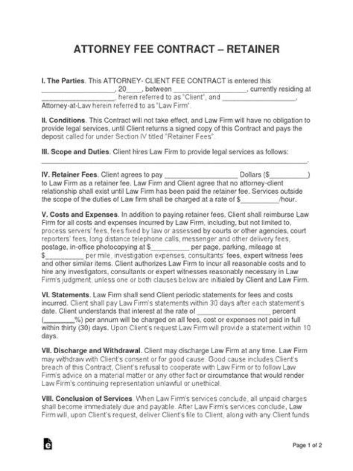 Is a retainer fee legal?