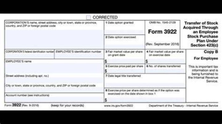 Is Form 3922 the same as 1099-B?
