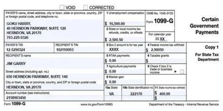 Is there a 1099-g form for state and local taxes?