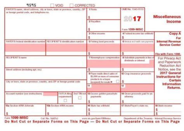 Is there a copy of the 2017 Form 1099 MISC?