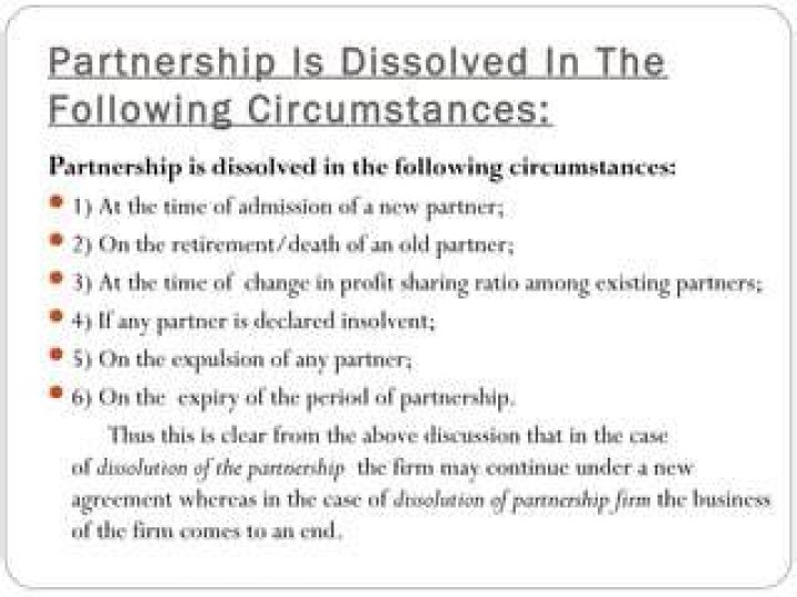 Under what circumstances partnership firm is dissolved?
