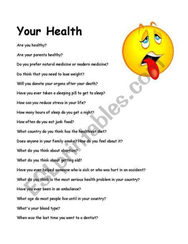 What are some good health questions?