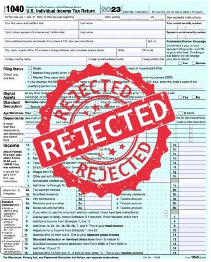 What causes the IRS to reject your tax return?