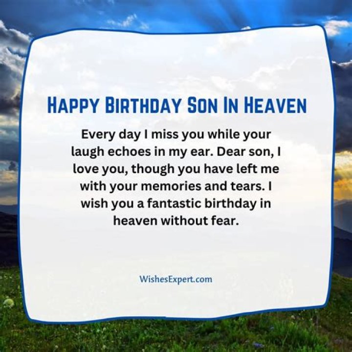 What do you say to your dead son on his birthday?