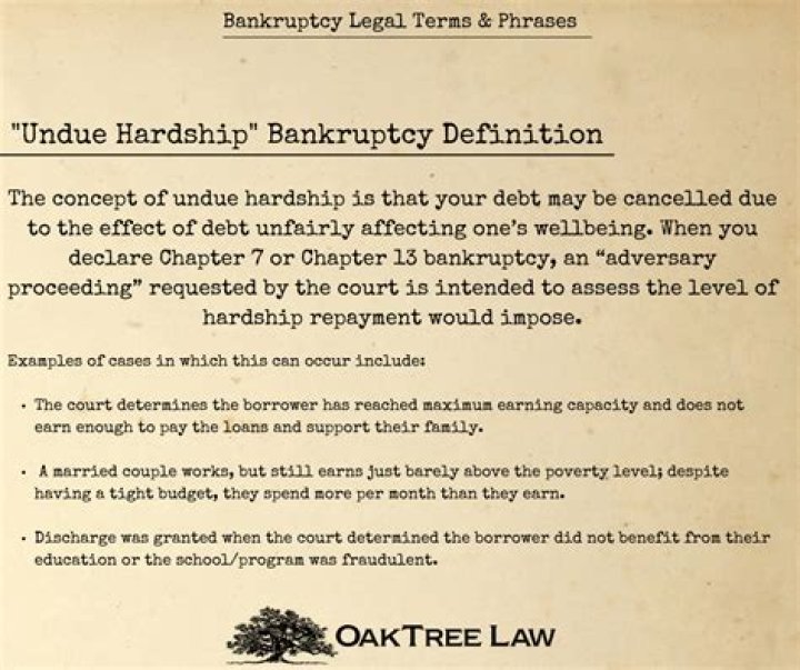 What does hardship mean in school?