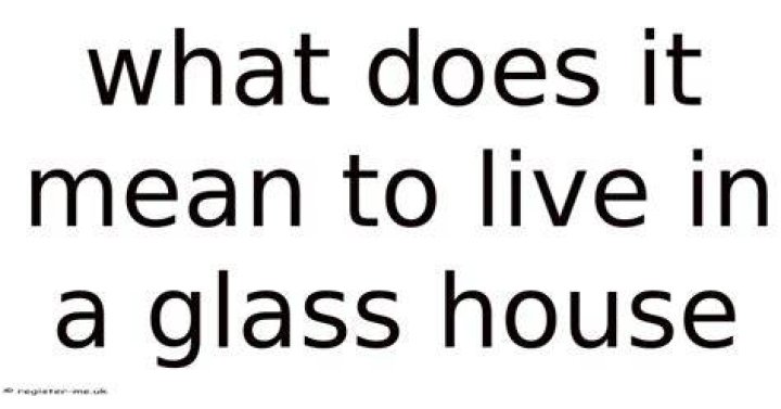 What does it mean to live in a household?
