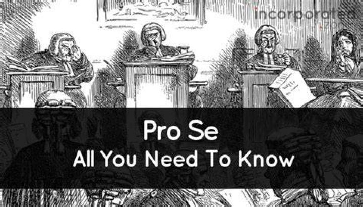 What does pro se mean for attorney?