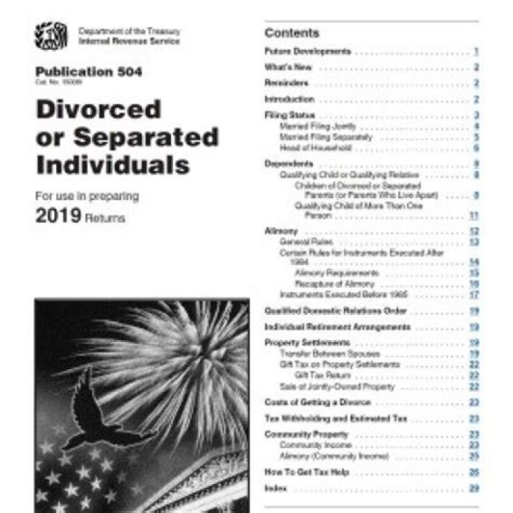 What does publication 504, divorced or separated individuals?