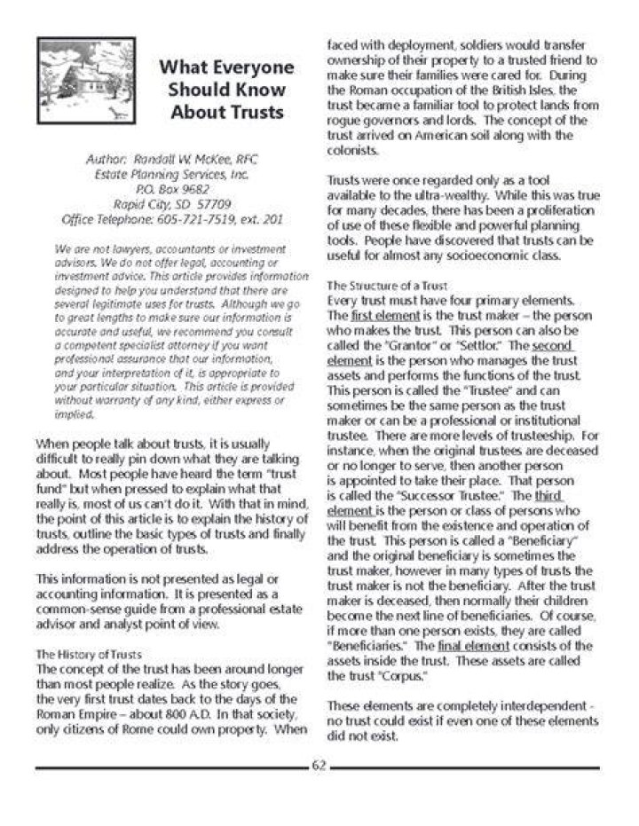 What Everyone Should Know About trusts?