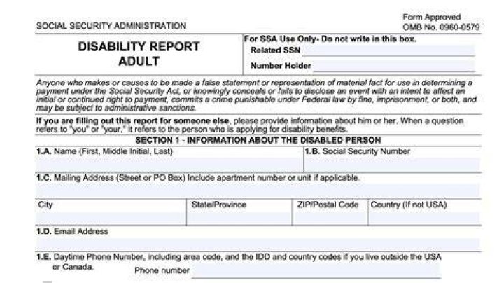 What form is used to report disability benefits?
