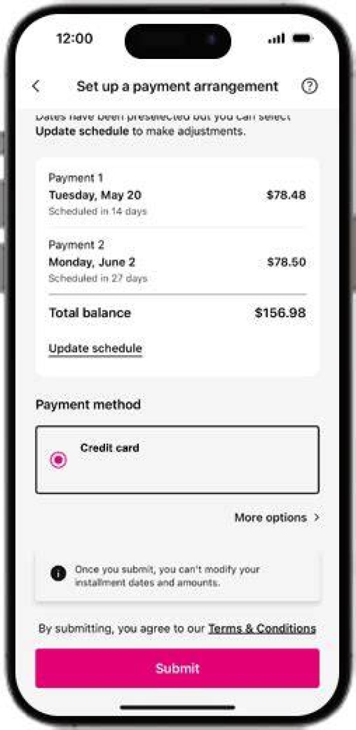 What happens if you miss a payment arrangement with T Mobile?