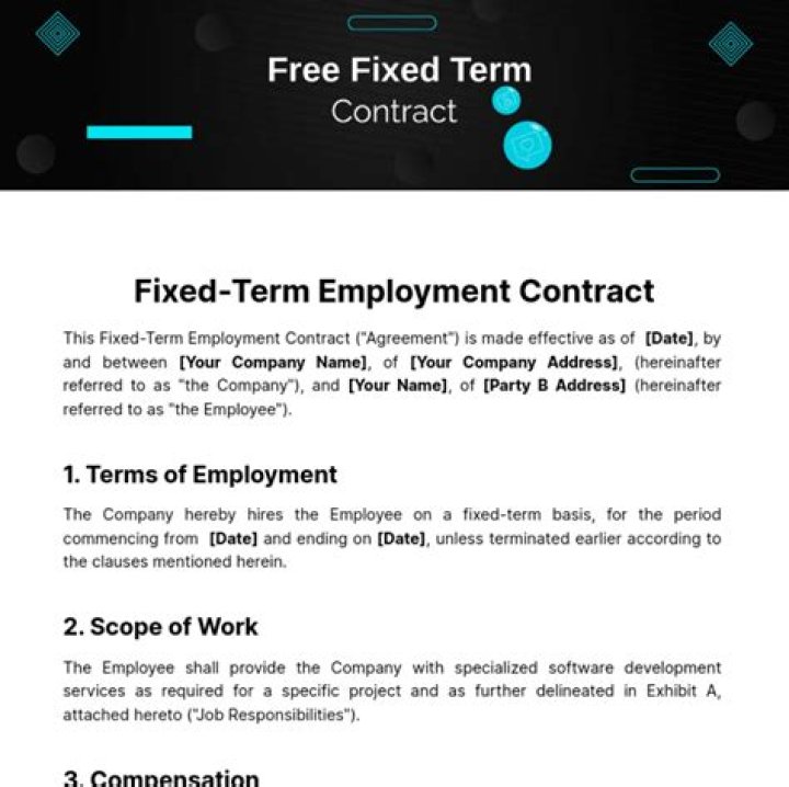 What is a 12 month fixed term contract?
